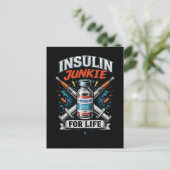Insulineverslaafde voor het Leven Briefkaart (Staand voorkant)