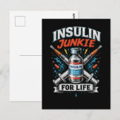 Insulineverslaafde voor het Leven Briefkaart (Voorkant / Achterkant)