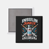 Insulineverslaafde voor het Leven Magneet (Voorkant / Achterkant)