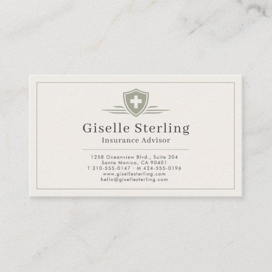 Insurance Advisor Visitekaartje (Voorkant)