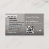 Insurance Agency, Insurance Agent, Broker, Adviser Visitekaartje (Achterkant)