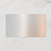 Insurance Agent Brushed Metal Visitekaartje (Achterkant)