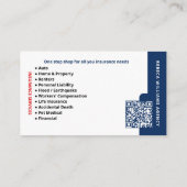 Insurance Agent / Company Visitekaartje (Achterkant)