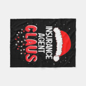 Insurance Agent Santa Claus Christmas Matching Cos Fleece Deken (Voorkant (Horizontaal))