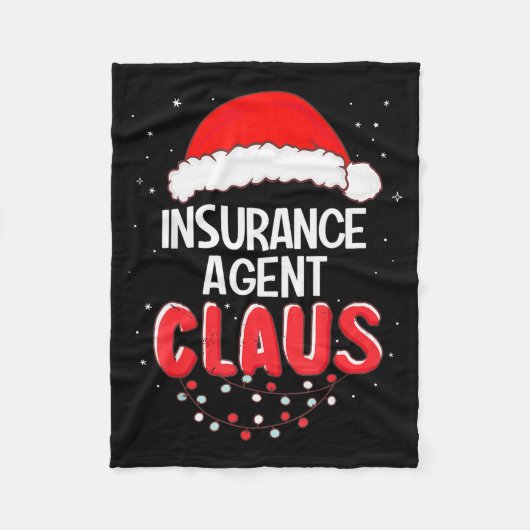 Insurance Agent Santa Claus Christmas Matching Cos Fleece Deken (Voorkant)