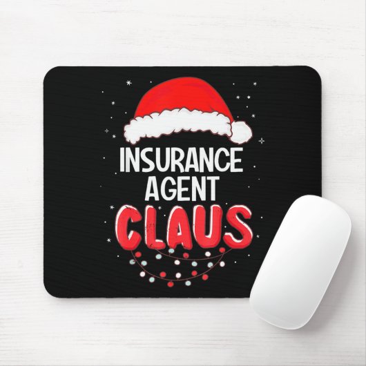 Insurance Agent Santa Claus Christmas Matching Cos Muismat (Met muis)