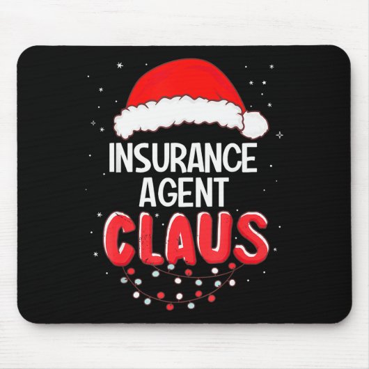 Insurance Agent Santa Claus Christmas Matching Cos Muismat (Voorkant)