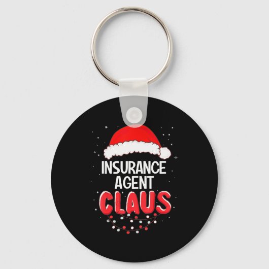 Insurance Agent Santa Claus Christmas Matching Cos Sleutelhanger (Voorkant)