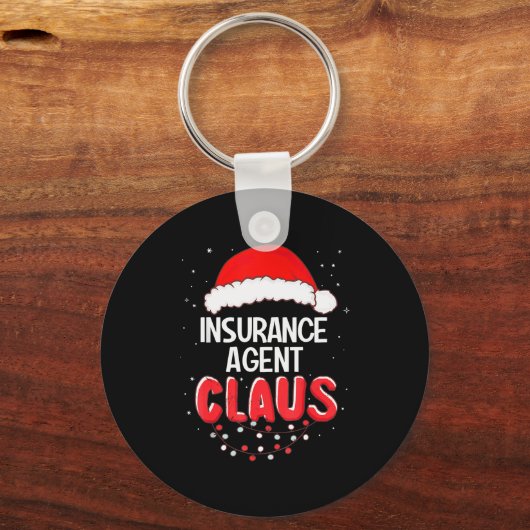 Insurance Agent Santa Claus Christmas Matching Cos Sleutelhanger (Voorkant)