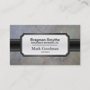Insurance Broker Visitekaartje Sophisticated Rock