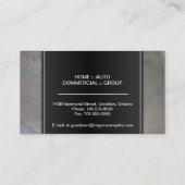 Insurance Broker Visitekaartje Sophisticated Rock (Achterkant)