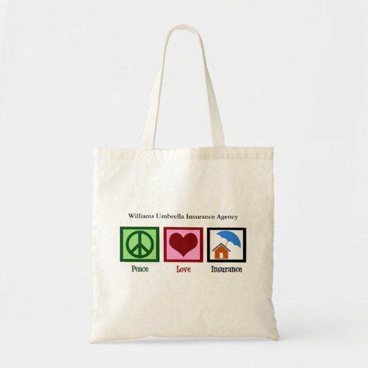 Insurance Company Custom Agent Marketing Tote Bag (Voorkant)