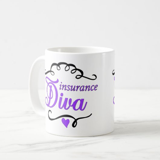 Insurance Diva Coffee Mok (Voorkant links)