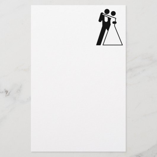 Int. voor Bride & Groom Briefpapier (Voorkant)