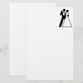 Int. voor Bride & Groom Briefpapier (Voorkant / Achterkant)