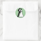 Int. voor Bride & Groom Ronde Sticker (Tas)
