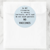 Intact geen circ ziekenhuiswaarschuwing ronde sticker (Tas)