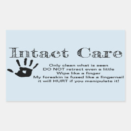 Intacte Care-sticker Rechthoekige Sticker