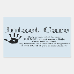 Intacte Care-sticker Rechthoekige Sticker