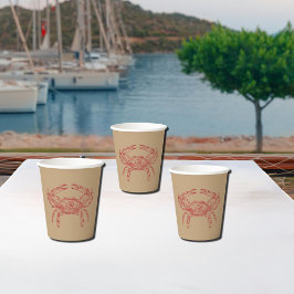 intacte rode krab papieren bekers