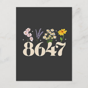 Intage 8647, Anti Trump, Floral Feminist, Subtiel Briefkaart