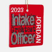 Intake Officer Buitengewoon DOUANE Keramisch Ornament (Rechts)