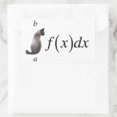 Integral cat rechthoekige sticker (Tas)