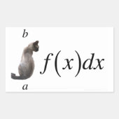 Integral cat rechthoekige sticker (Voorkant)
