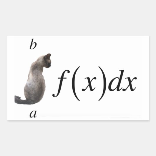 Integral cat rechthoekige sticker (Voorkant)