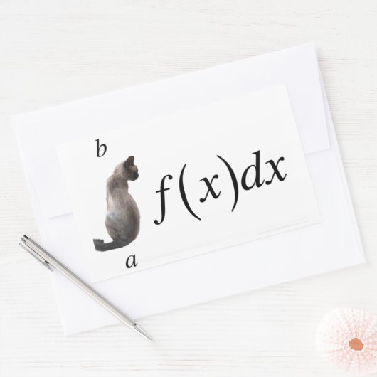 Integral cat rechthoekige sticker (Envelop)