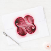 Integrale rode vorm vierkante sticker (Envelop)