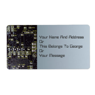 Integrated Circuit Board Naam Gift Label Bookplate