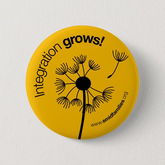 Integratie groeit knop ronde button 5,7 cm (Voorkant)