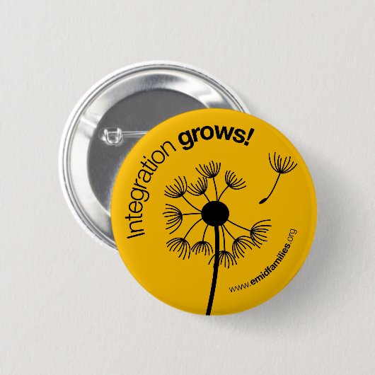 Integratie groeit knop ronde button 5,7 cm (Voorkant /achterkant)