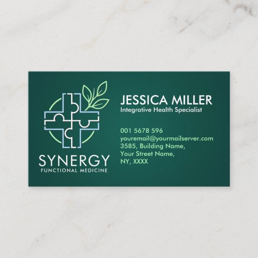 Integratieve gezondheidszorg - Functionele geneesk Visitekaartje (Voorkant)