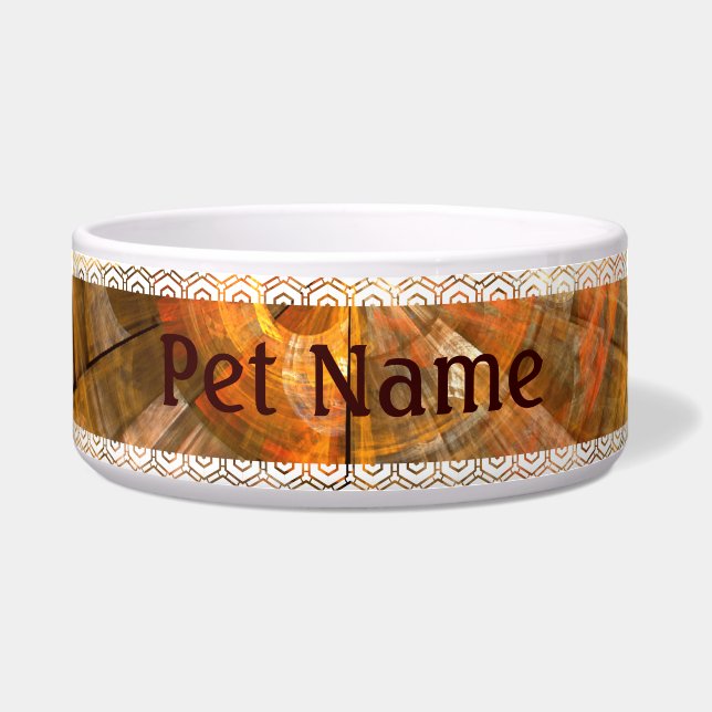 Integriteit Abstract Art Dog Bowl Voerbakje (Voorkant)