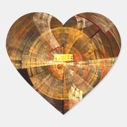 Integriteit Abstract Art Heart Sticker (Voorkant)