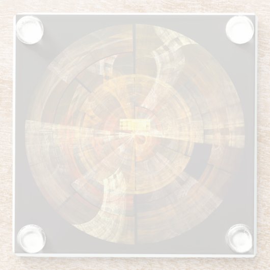 Integriteit Abstracte kunst Glazen Onderzetter (Achterkant)