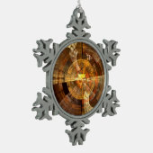 Integriteit Abstracte kunst Tin Sneeuwvlok Ornament (Links)
