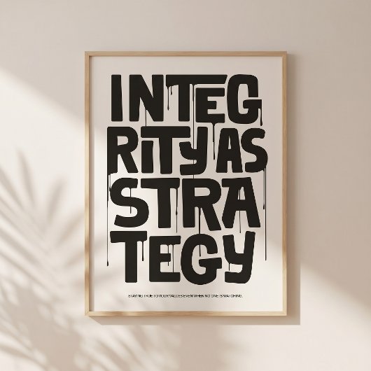 Integriteit als Strategie - Typografie Print | Muu