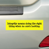 Integriteit Bumpersticker (Op auto)