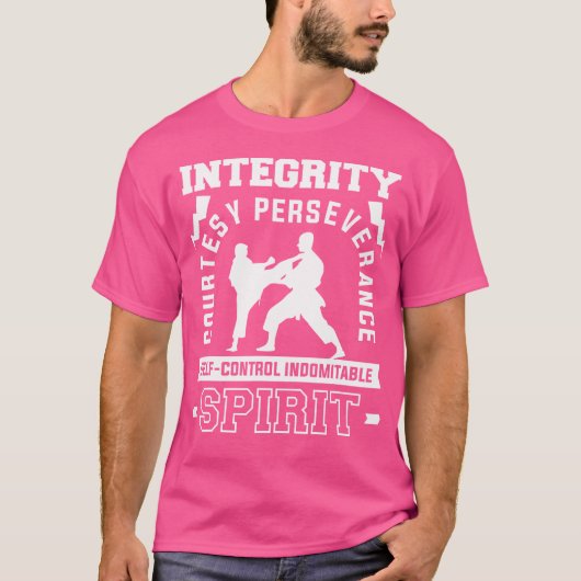 Integriteit Courtesy Perseverance Zelfbeheersing M T-shirt (Voorkant)