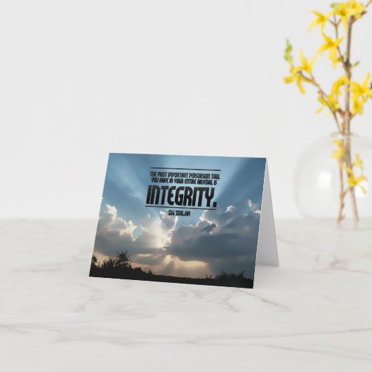 Integriteit Inspirerend Groet Opmerking Kaart (Gele Bloem)
