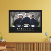 Integriteit: Inspirerend prijsopgave Canvas Afdruk (Insitu (Woonkamer))