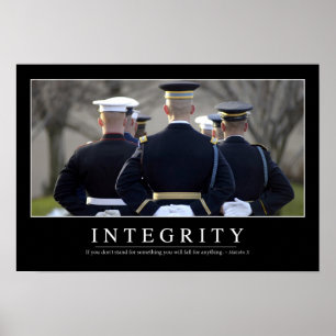 Integriteit: Inspirerend prijsopgave Poster