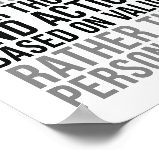 Integriteit kiest voor jouw ideeën en acties poster (Hoek)