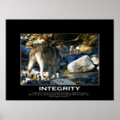 INTEGRITEIT Motivatie Grijze Wolf Art Print (Voorkant)