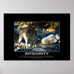 INTEGRITEIT Motivatie WOLF Art Print