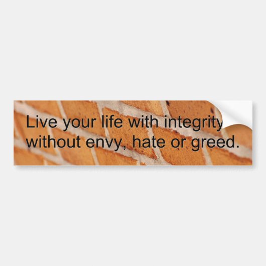 Integriteit op Brick-Bumpersticker Bumpersticker (Voorkant)
