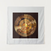 Integriteit Radiale Abstracte Kunst in Warme Goudt Wandkleed (Voorkant (horizontaal))